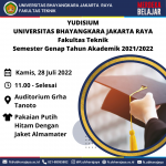Yudisium Fakultas Teknik Universitas Bhayangkara Jakarta Raya